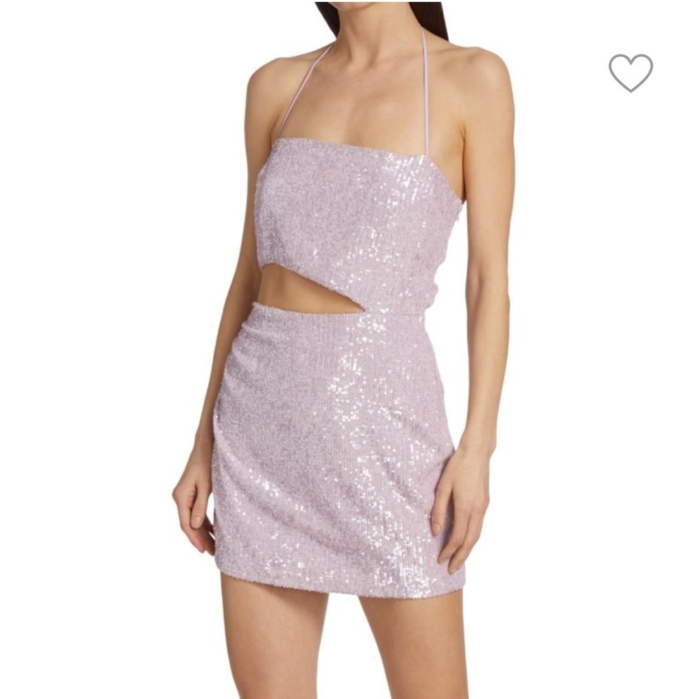 NWT AMANDA UPRICHARD Brinley Sequin Embroidered Halterneck